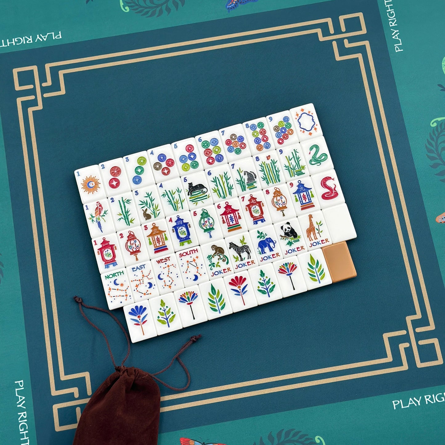 Mystical Menagerie Mahjong Tiles