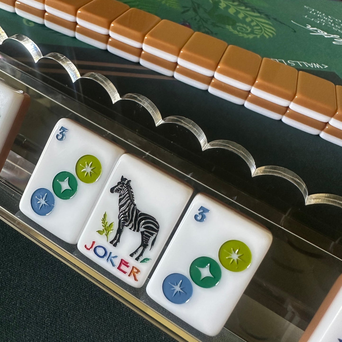 Scallop Acrylic Mahjong Racks - Racks and Pushers