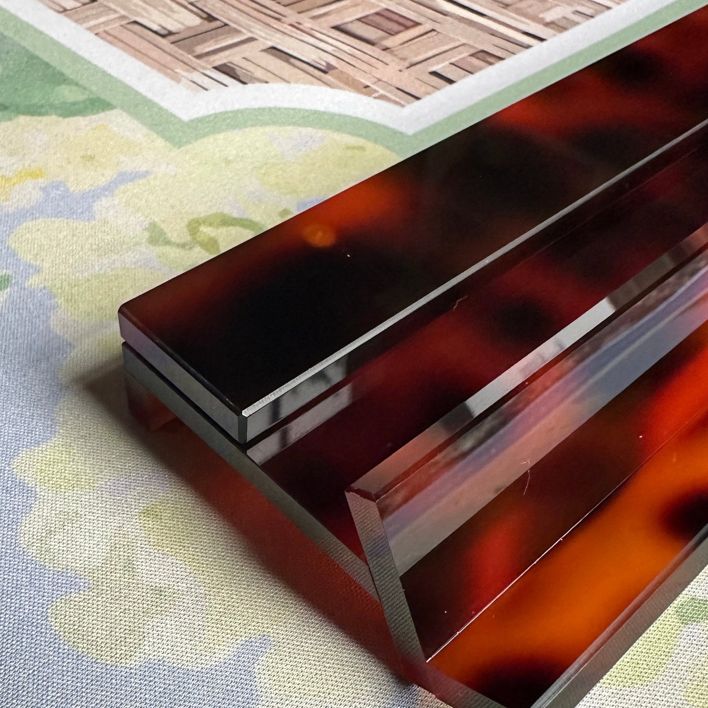 Tortoiseshell Straight Edge Mahjong Racks - Racks and Pushers