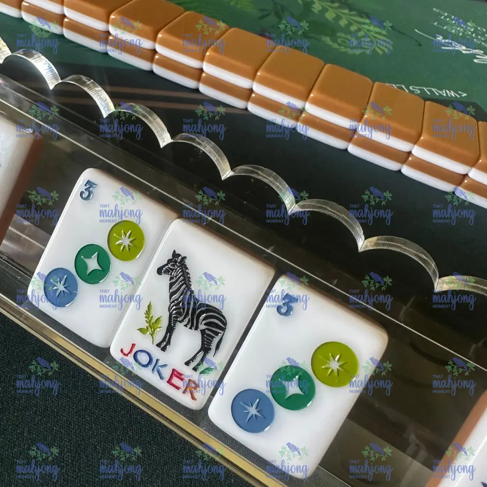 Scallop Acrylic Mahjong Racks - Racks and Pushers